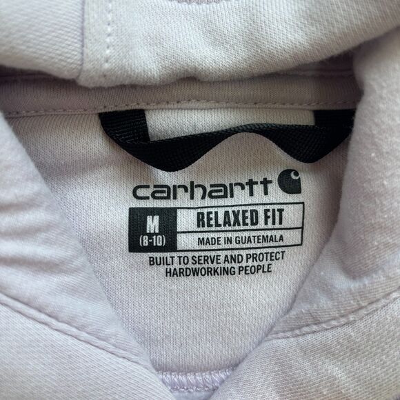 Carhartt Relaxed Fit Hoodie Women's Medium Light Purple Casual Comfort Lounge - Picture 3 of 9